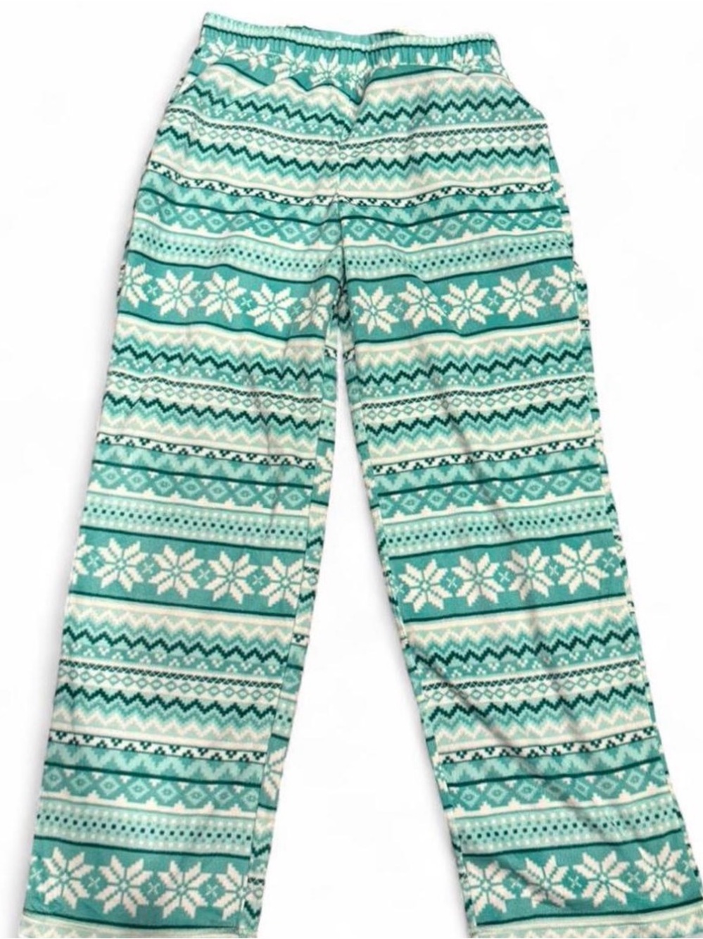 Women's Teal and White Pajama Pants